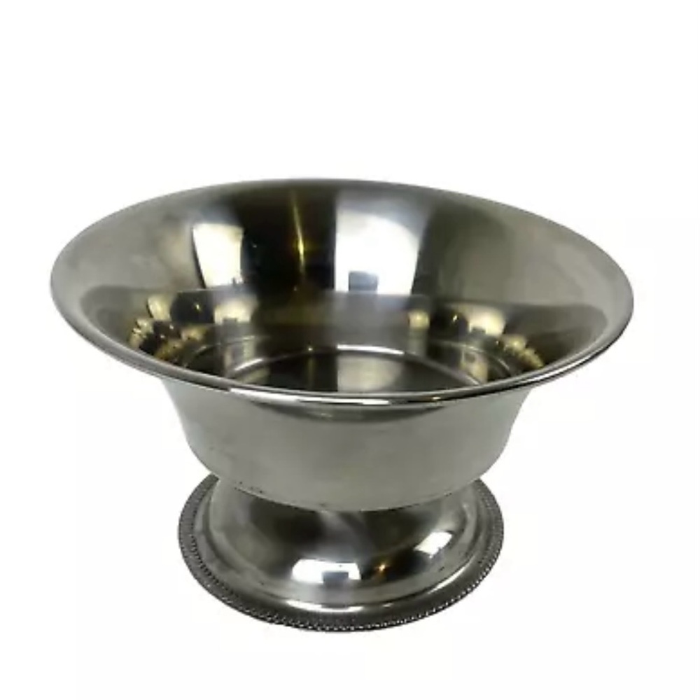 Vintage Vollrath Stainless Steel Candy Dish on Pedestal